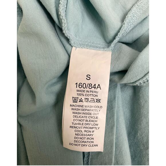 Kate Spade Light Blue Cocktail Hour Graphic Crewneck T-Shirt Sz. S - Picture 5 of 5